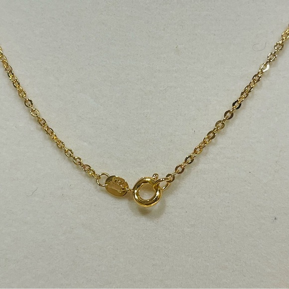 Gold Tone Leopard Pendant Necklace with Black Spot Accents - Picture 4 of 5